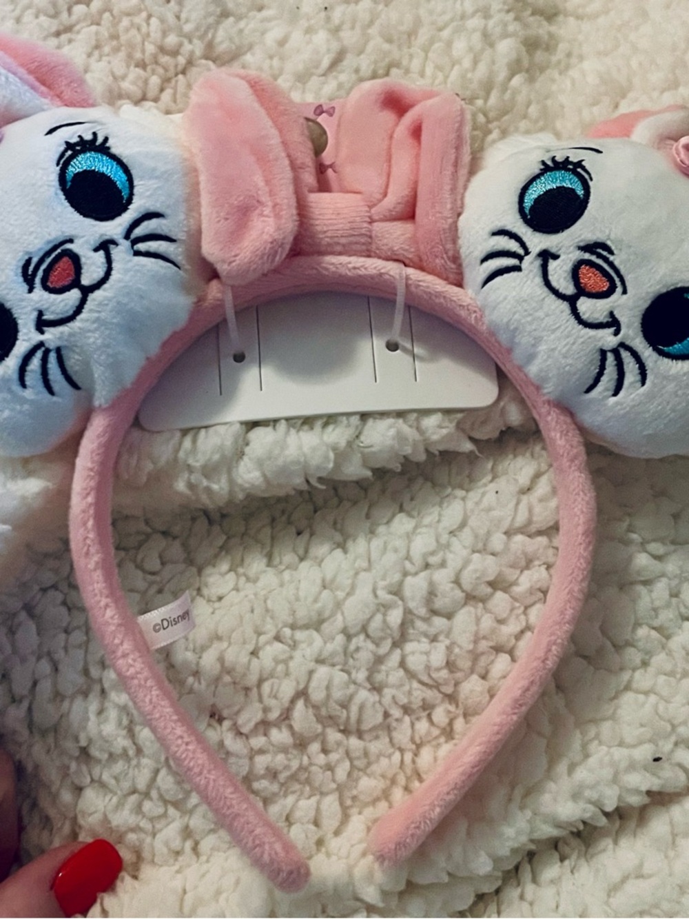 NWT Primark Disney Pink and White Marie Aristocats Ear Headband